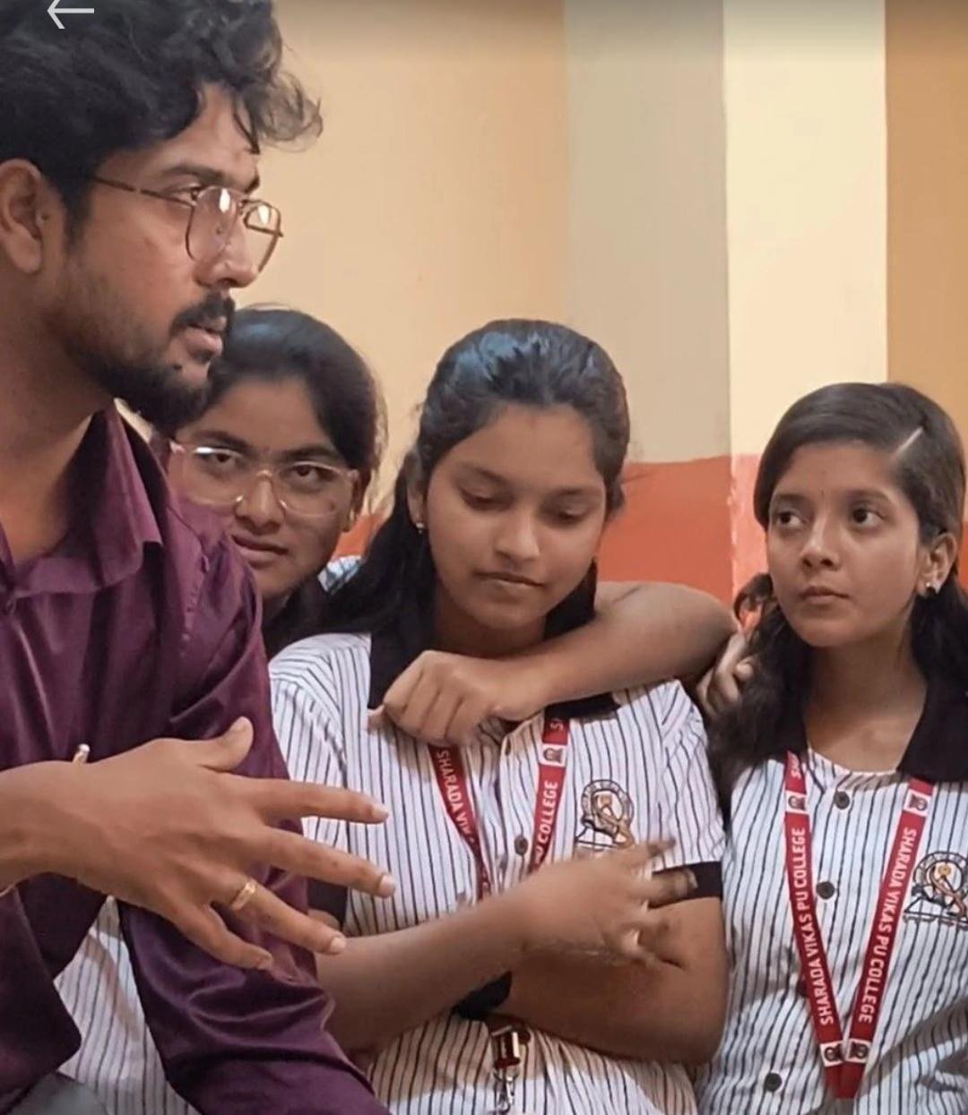 Kaushik Raju teaching students